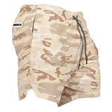 Maxbell Maxbell 2 in 1 Men Running Shorts Built In Base Layer Short Pants Pocket Brown L