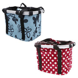 Maxbell Maxbell Foldable Bike Basket Storage Shopping Picnic Pet Bag with Handle Blue