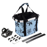 Maxbell Maxbell Foldable Bike Basket Storage Shopping Picnic Pet Bag with Handle Blue