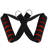 Maxbell Maxbell Resistance Bands Handle with Strong Nylon Strap black and red