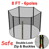 Maxbell Maxbell Replacement Safety Net Enclosure Mesh Netting Enclosure Black 8ft 6-Pole