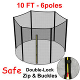 Maxbell Maxbell Replacement Safety Net Enclosure Mesh Netting Enclosure Black 10ft 6-Pole