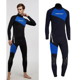 Maxbell Maxbell Full Body Wetsuits 3mm Neoprene Long Sleeve Back Zip for Diving S Blue