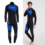Maxbell Maxbell Full Body Wetsuits 3mm Neoprene Long Sleeve Back Zip for Diving S Blue