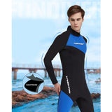 Maxbell Maxbell Full Body Wetsuits 3mm Neoprene Long Sleeve Back Zip for Diving XXXL Blue