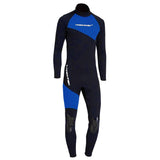 Maxbell Maxbell Full Body Wetsuits 3mm Neoprene Long Sleeve Back Zip for Diving XXXL Blue
