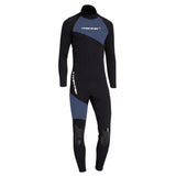 Maxbell Maxbell Full Body Wetsuits 3mm Neoprene Long Sleeve Back Zip for Diving M Gray