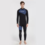 Maxbell Maxbell Full Body Wetsuits 3mm Neoprene Long Sleeve Back Zip for Diving M Gray