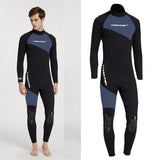 Maxbell Maxbell Full Body Wetsuits 3mm Neoprene Long Sleeve Back Zip for Diving M Gray