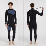 Maxbell Maxbell Full Body Wetsuits 3mm Neoprene Long Sleeve Back Zip for Diving L Gray