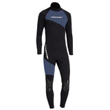 Maxbell Maxbell Full Body Wetsuits 3mm Neoprene Long Sleeve Back Zip for Diving L Gray