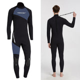 Maxbell Maxbell Full Body Wetsuits 3mm Neoprene Long Sleeve Back Zip for Diving L Gray