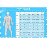 Maxbell Stretchy Men Wetsuit Diving Suit Thermal Top Bib Pants Set Blue XL