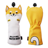 Maxbell 2 Pieces Golf Driver Head Cover PU Leather 400cc Woods Stylish Protectors