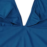 Maxbell Maxbell Sexy One-Piece Swimsuit Swimwear Bikini Women Bathing Suit Blue S
