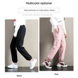 Womens Sweatpants Fleece Lining Jogger Pants Casual Harem Trouser Black M