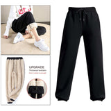 Womens Sweatpants Fleece Lining Jogger Pants Casual Harem Trouser Black M