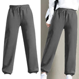 Maxbell 2xWomens Sweatpants Fleece Lining Jogger Pants Casual Harem Trouser Black L