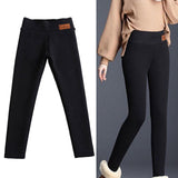 Maxbell 2xWomens Sweatpants Fleece Lining Jogger Pants Casual Harem Trouser Black L