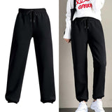 Maxbell 5xWomens Sweatpants Fleece Lining Jogger Pants Casual Harem Trouser Black 3XL