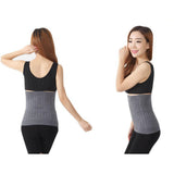 Maxbell 2xUnisex Cashmere Waistband Waist Warmer Abdominal Kidney Binder Belt Gray