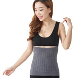 Unisex Cashmere Waistband Waist Warmer Abdominal Kidney Binder Belt Gray