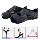 Maxbell 2xNon Skid Women Barre Yoga Shoes Pilates Grip Socks Flexible Machine Wash Black S