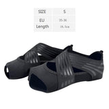 Maxbell 2xNon Skid Women Barre Yoga Shoes Pilates Grip Socks Flexible Machine Wash Black S