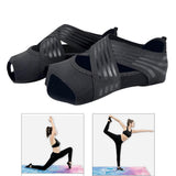 Maxbell 2xNon Skid Women Barre Yoga Shoes Pilates Grip Socks Flexible Machine Wash Black S