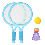 Maxbell Maxbell Kids Badminton Tennis Rackets Ball Set Garden Outdoor Toys Gift Blue