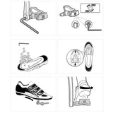 Maxbell Road Bike Bicycle Pedal Cleats Set Clipless Pedals Cleat Bolts for Look KEO - Aladdin Shoppers