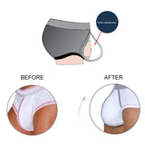 Maxbell 2 Pieces Men Underwear Enhancing Cup Bulge Sponge Pad Cushion Trunks Shorts