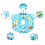 Maxbell Maxbell Inflatable Baby Swim Float Children Neck Ring Trainer Bathtub Pool Toy Blue