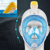 Maxbell Snorkel Mask Full Face Snorkeling Diving Mask Goggles Blue S M - Aladdin Shoppers