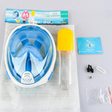 Maxbell Snorkel Mask Full Face Snorkeling Diving Mask Goggles Blue S M - Aladdin Shoppers