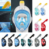 Maxbell Snorkel Mask Full Face Snorkeling Diving Mask Goggles Blue S M - Aladdin Shoppers