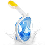 Maxbell Snorkel Mask Full Face Snorkeling Diving Mask Goggles Blue S M - Aladdin Shoppers