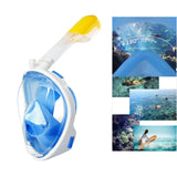 Maxbell Snorkel Mask Full Face Snorkeling Diving Mask Goggles Blue S M - Aladdin Shoppers