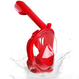 Maxbell Snorkel Mask Full Face Snorkeling Diving Mask Goggles Red S M - Aladdin Shoppers