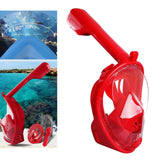 Maxbell Snorkel Mask Full Face Snorkeling Diving Mask Goggles Red S M - Aladdin Shoppers