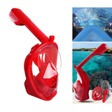 Maxbell Snorkel Mask Full Face Snorkeling Diving Mask Goggles Red S M - Aladdin Shoppers