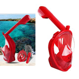 Maxbell Snorkel Mask Full Face Snorkeling Diving Mask Goggles Red S M - Aladdin Shoppers