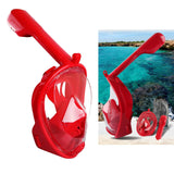 Maxbell Snorkel Mask Full Face Snorkeling Diving Mask Goggles Red S M - Aladdin Shoppers