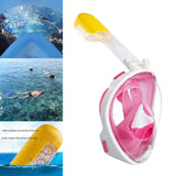 Maxbell Snorkel Mask Full Face Snorkeling Diving Mask Goggles Pink S M - Aladdin Shoppers