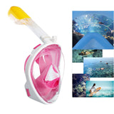 Maxbell Snorkel Mask Full Face Snorkeling Diving Mask Goggles Pink S M - Aladdin Shoppers