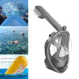 Maxbell Snorkel Mask Full Face Snorkeling Diving Mask Goggles Grey X XL - Aladdin Shoppers