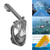 Maxbell Snorkel Mask Full Face Snorkeling Diving Mask Goggles Grey X XL - Aladdin Shoppers