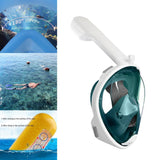 Maxbell Snorkel Mask Full Face Snorkeling Diving Mask Goggles Green White X XL - Aladdin Shoppers