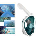 Maxbell Snorkel Mask Full Face Snorkeling Diving Mask Goggles Green White X XL - Aladdin Shoppers