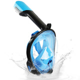 Maxbell Snorkel Mask Full Face Snorkeling Diving Mask Goggles Light Blue S M - Aladdin Shoppers